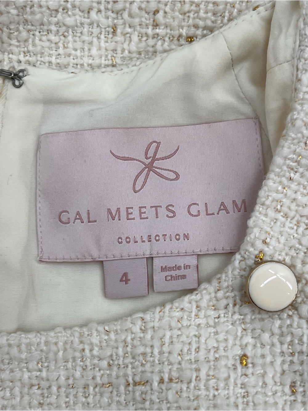 Gal meets Glam Emilie tweed cream 4 - Picture 5 of 11